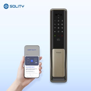 솔리티 P6100-V 3D 정맥인식 IoT 스마트도어락 푸시풀도어락 카드키 번호키 앱연동 Wi-Fi