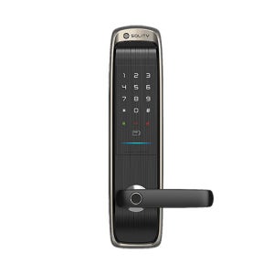 솔리티 M6000-BH 프리미엄 IoT 스마트도어락 원스텝 지문인식 핸들도어락 앱연동 Wi-Fi