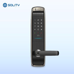 솔리티 M6000-BH 프리미엄 IoT 스마트도어락 원스텝 지문인식 핸들도어락 앱연동 Wi-Fi