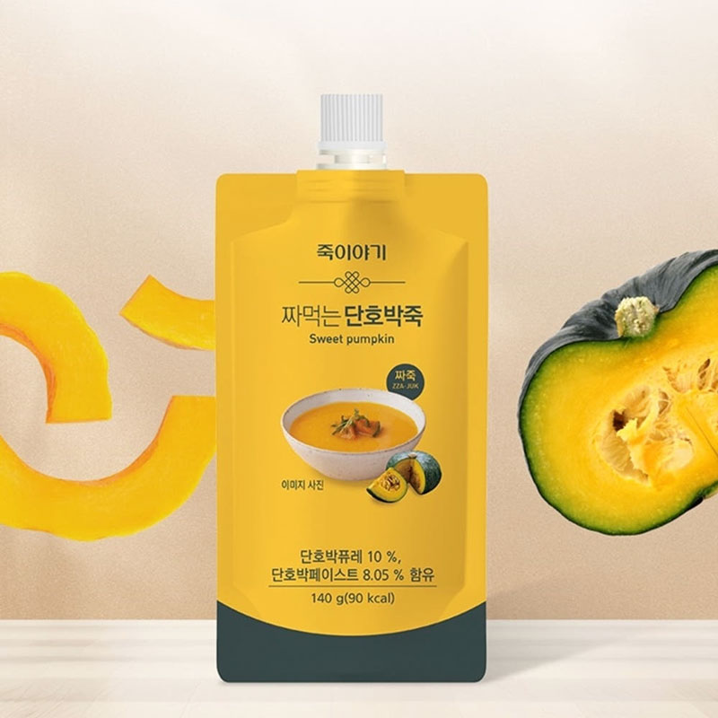 간편식사대용 운동간식 짜먹는 즉석죽 단호박죽