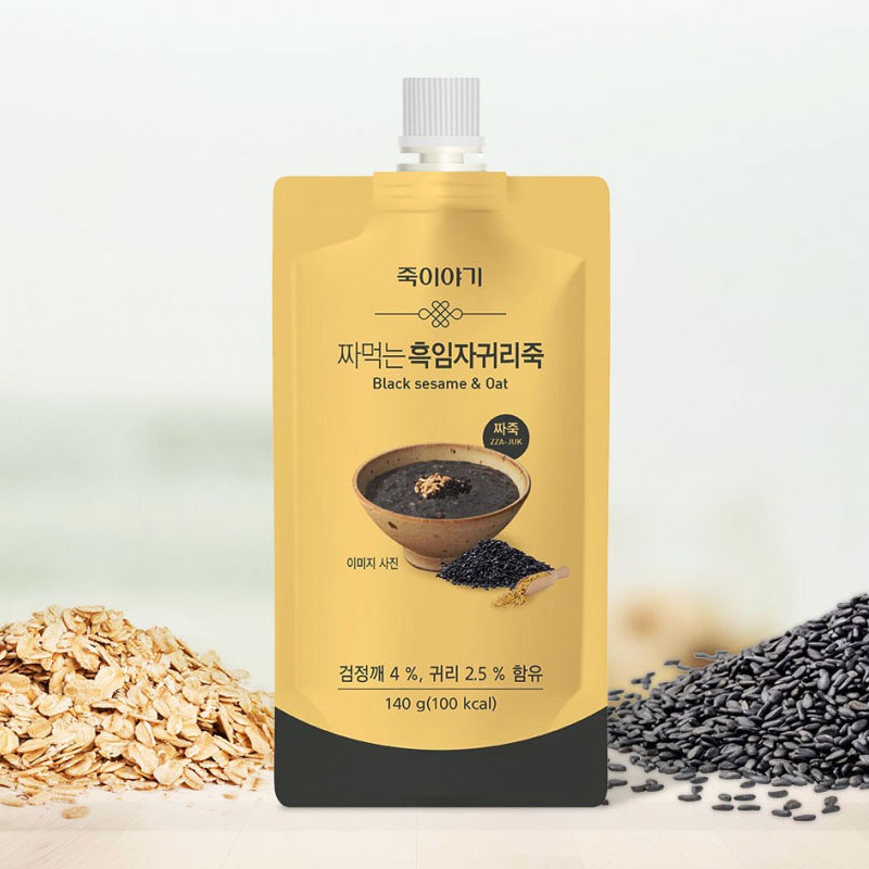 간편식사대용 운동간식 짜먹는 즉석죽 흑임자귀리죽