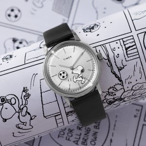 타이맥스 x 피너츠 멀린 오토매틱 축구 스누피 가죽시계 40mm TW2Y53800