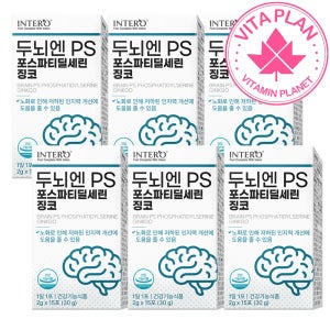 포스타딜세린 두뇌엔PS 포스파티딜세린 징코 분말 포스타틴딜세린 브레인케어 15포, 6개