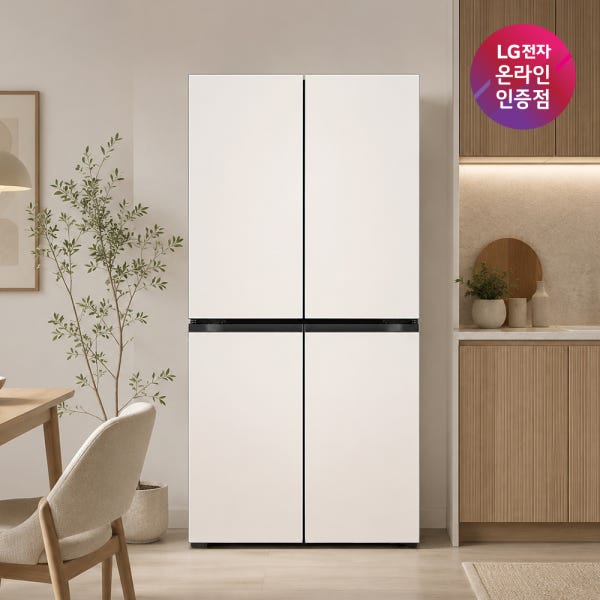 LG 디오스 AI 오브제컬렉션 4도어 냉장고 870L 1등급 T876MEE011