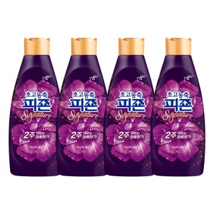 피죤 초고농축 섬유유연제 시그니처 미스틱레인 1L 용기 x 4개