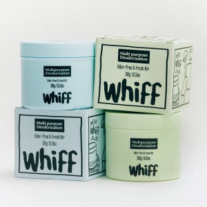 위프 탈취제 WHIFF 글래셔 블루 1개 + 그린 글리온 1개 고체 화장실 베란다 세탁실 하수구 냄새 습기 제거