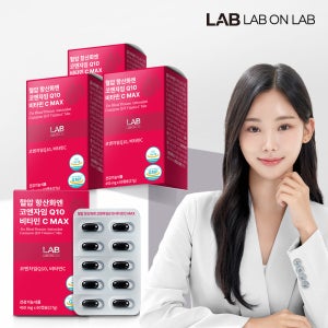 랩온랩 혈압 항산화엔 코엔자임Q10 코큐텐 비타민C MAX 60캡슐, 3개