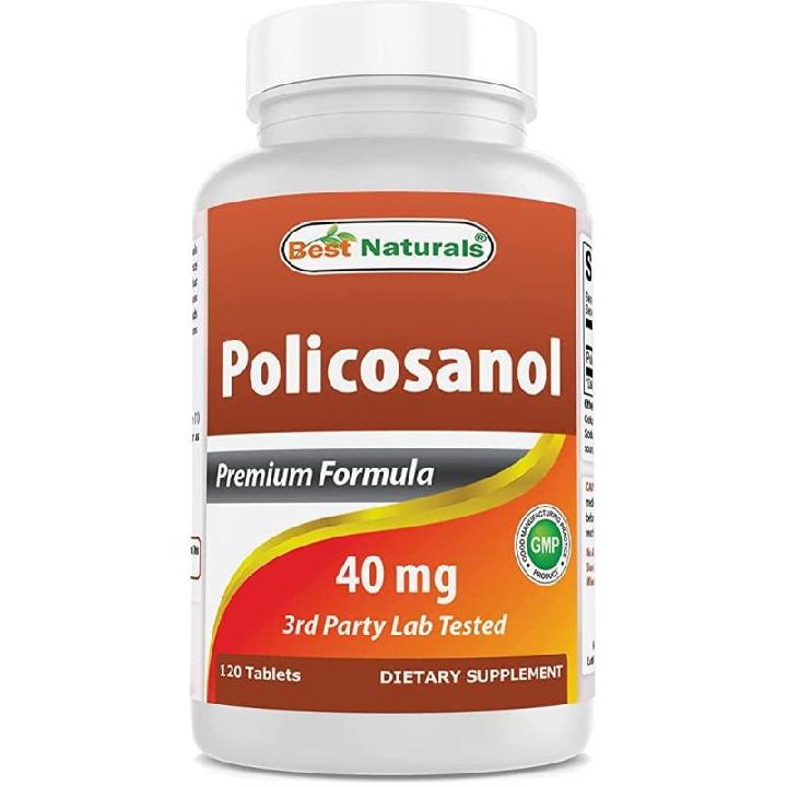 <b>Best Naturals 폴리코사놀</b> 40mg 120정 건강한 심혈관 기능 촉진
