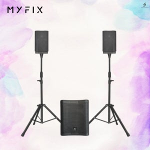 마이픽스 Myfix Stage2 충전용 스피커 버스킹 야외 공연용 세트 스탠드 스피커 우퍼