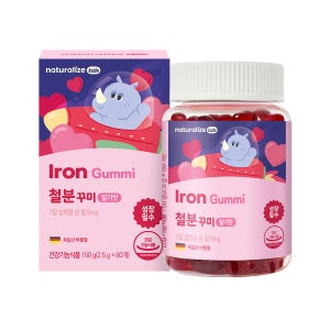 네추럴라이즈 키즈 철분 꾸미 / 어린이 철분제 딸기맛 젤리 60개입, 1개