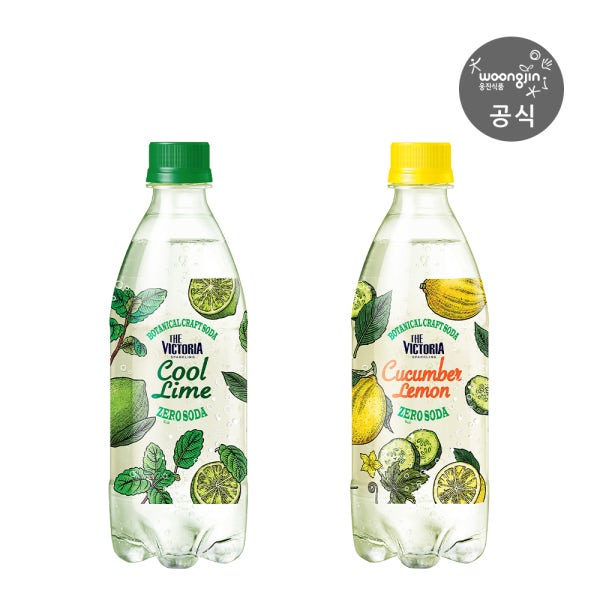 [스페셜 타임딜] 더 빅토리아 탄산음료 쿨라임 500mL 3개+더 빅토리아 탄산음료 오이레몬 500mL 3개