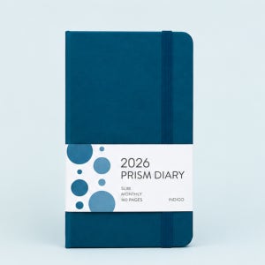 [인디고] 2026 프리즘 슬림 먼슬리 다이어리 (날짜형 수첩형 월간) 피콕블루