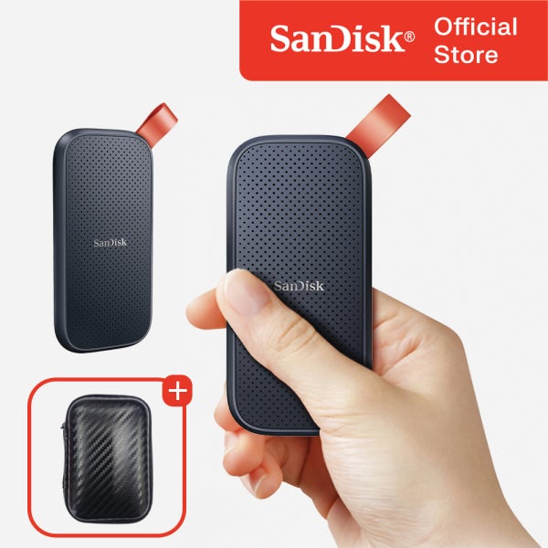 샌디스크 외장SSD 1테라 1TB 포터블 SDSSDE30 대용량 고성능 휴대용 SSD + 전용 케이스