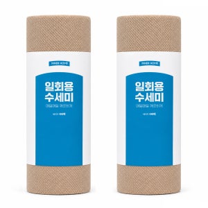 이너홈 일회용 수세미 설거지 베이지, 60개입, 2개