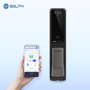 솔리티 P7000-V 3D 정맥인식 IoT 스마트도어락 무타공 푸시풀도어락 카드키 번호키 앱연동 Wi-Fi