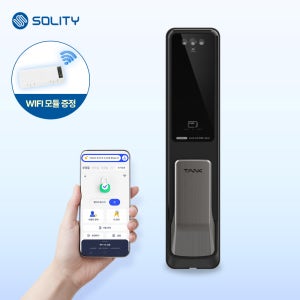 [9월 프로모션]솔리티 P7000-V 3D 정맥인식 IoT 스마트도어락 무타공 푸시풀도어락 카드키 번호키 앱연동 Wi-Fi