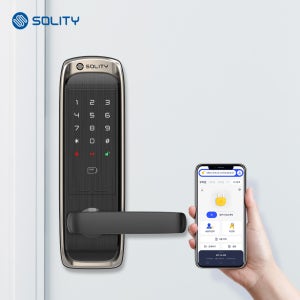 솔리티 M600 IoT 스마트도어락 무타공 손잡이도어락 카드키 번호키 앱연동 Wi-Fi