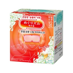 멕리듬 온열 순환 스팀 아이 마스크 화이트티향, 12개입, 1개