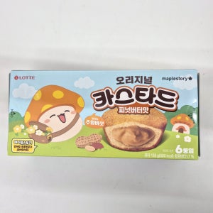 (한정판/메이플스토리 콜라보) 롯데 카스타드 피넛버터맛 138g 6봉입