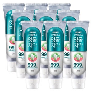 2080 잇몸치약 진지발리스 허벌민트 125g 9개