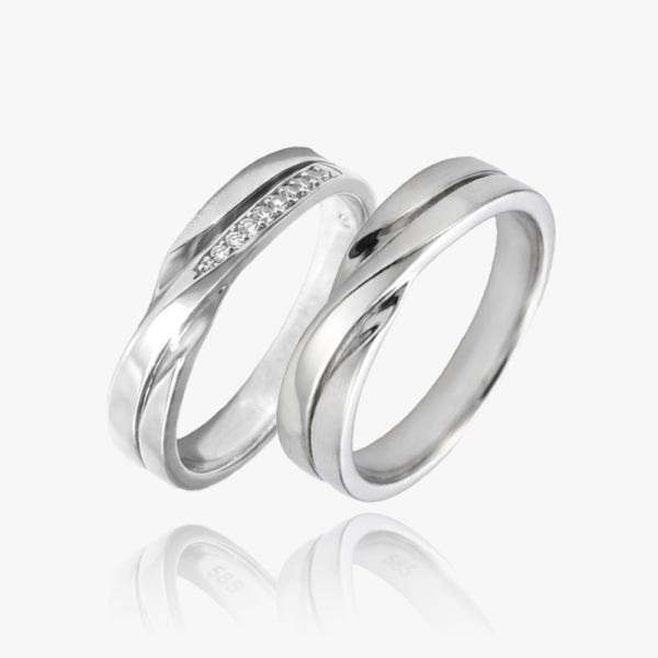 실버 Silver 925 체리쉬 커플 링 은 반지