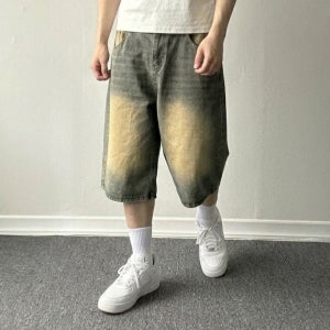 사이드턱버뮤다팬츠 남자버뮤다청바지 남자7부바지