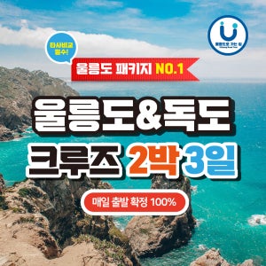 울릉도크루즈 패키지여행 [BEST 포항출발] 2박3일 모텔급/펜션급 - 매일출발확정