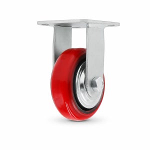 준중량우레탄바퀴 4인치(10cm)폭3.4cm 220kg 철대차캐스터 끌차 고정형(모카우레탄)