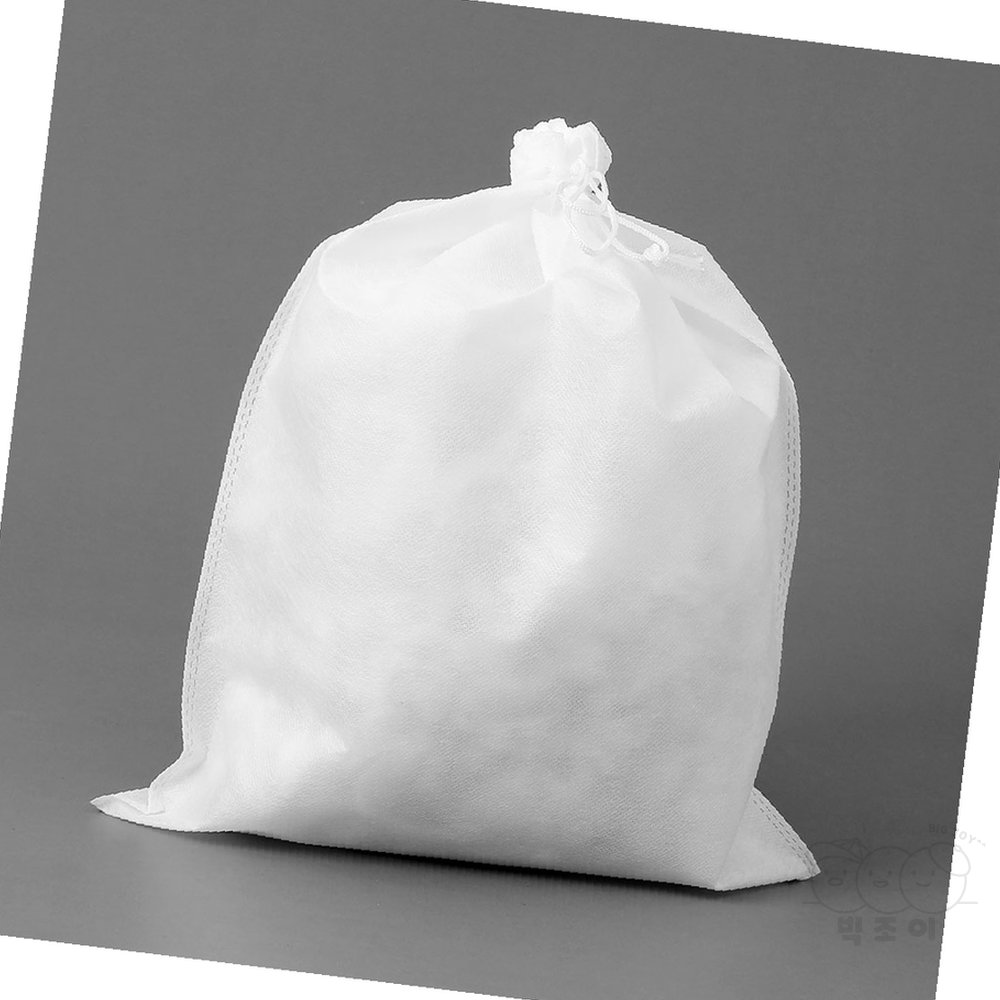 마스온 한쪽 스트링 부직포 파우치 20p세트 34x43cm 화이트