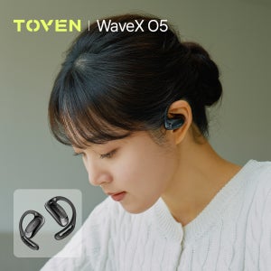 토븐 웨이브X O5 귀안아픈 오픈형 무선 블루투스 이어폰 노이즈캔슬링 러닝 운동 귀걸이형