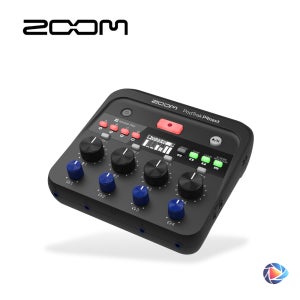 Zoom PodTrak P4next 4트랙 팟캐스트 레코더 오디오인터페이스 인터뷰 장비 방송용 녹음기