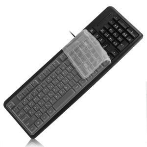 맥스틸 USB 유선 키보드 키스킨 포함 컴퓨터 PC 멤브레인 자판기 MO-K100US