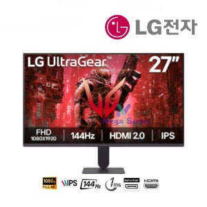 LG전자 울트라기어 27G411B 68cm 144Hz IPS 게이밍 컴퓨터 27인치 모니터