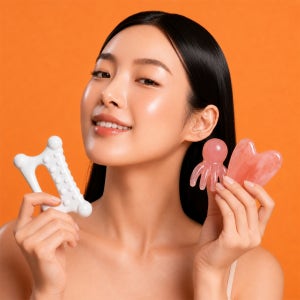 괄사 지압 마사지기 3종세트 전신 두피 얼굴 목 어깨 승모근 붓기관리 셀프 마사지 도구