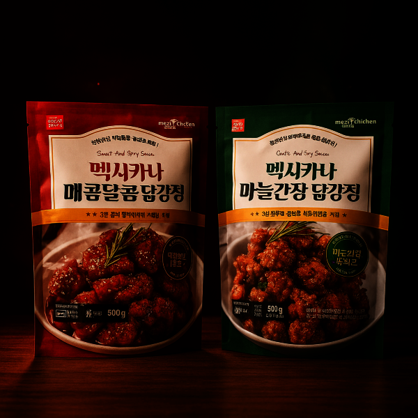멕시카나 닭강정 매콤달콤맛 마늘간장맛 500g 4팩 (22,250원) (무료)