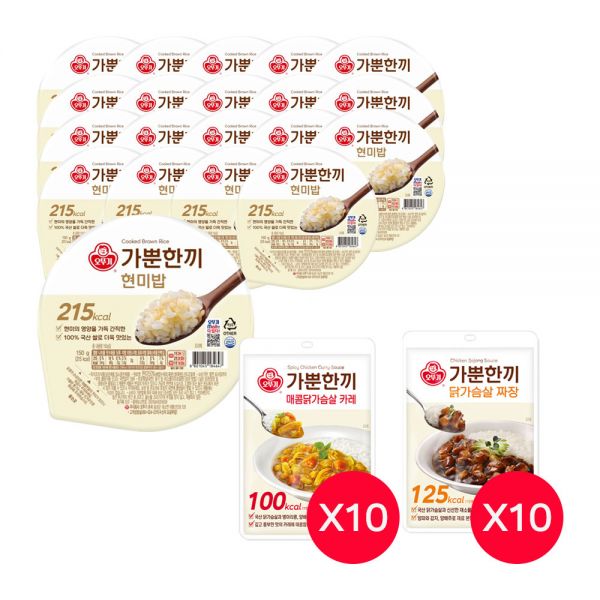 현미밥 닭가슴살 짜장 매콤닭가슴살 카레