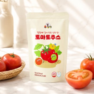 팜우하하 통째로 갈아만든 국내산 찰토마토주스 HACCP 제조 토마토즙 130ml, 50개