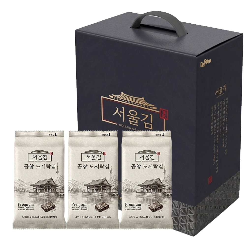 [60분러시] 서울김 곱창 도시락김 5g x 30봉 (10,600원) (무료배송)