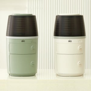 아이오 진공 쌀통 쌀 잡곡 20kg VR-2000 크림화이트 민트 주방용품