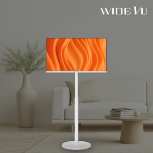 와이드무빙뷰 화이트에디션 삼탠바이미V3 셋트 QLED 60cm(24인치) FHD 스마트 이동식 TV 유압식 높이조절 중소바이미 자가설치