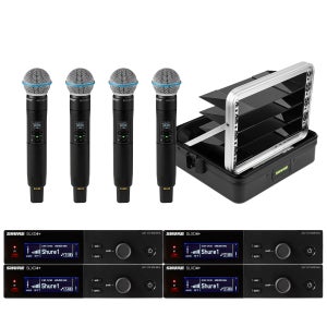 슈어 SLXD24+/B58 무선마이크 4개 세트 BETA58캡슐 SLXD+
