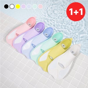 1+1 이츠라이프 블루타 오리발 숏핀 물놀이 수영 훈련 스노클링 프리다이빙