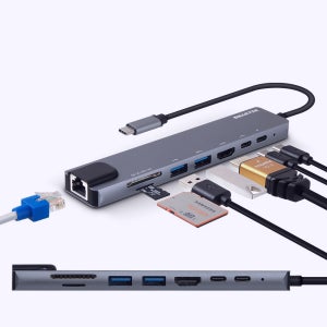 C타입허브 USB3.0 멀티허브 8in1 노트북 맥북 아이패드 HDMI DEX