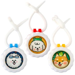 알콩펫 강아지 산책 아로마 목걸이 클립 3종 세트, 레드, 옐로우, 블루, 1세트, 3ml