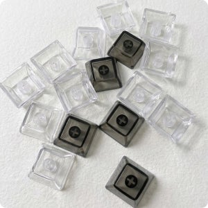 키캡 꾸미기 사각 투명 블랙 키 캡 뚜껑 컬러 선택 클리커 키보드 키링 만들기 DIY