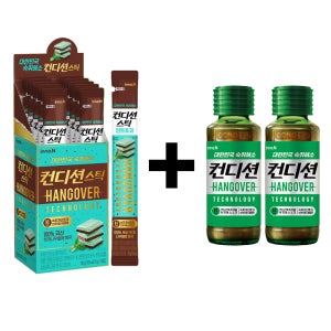 Hk이노엔 컨디션 민트초코 스틱 10포 x 컨디션 100ml 2병 숙취해소제