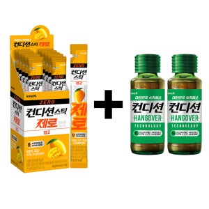 Hk이노엔 컨디션 망고 제로 스틱 10포 x 컨디션 100ml 2병 숙취해소제