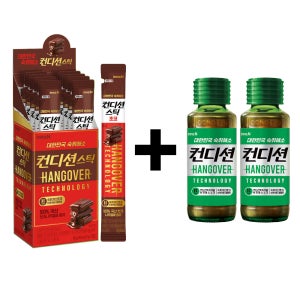 Hk이노엔 컨디션 초콜릿 스틱 10포 x 컨디션 100ml 2병 숙취해소제
