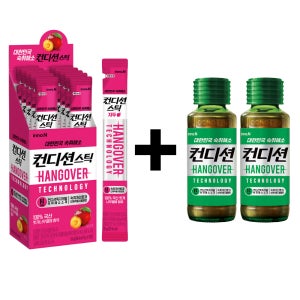 Hk이노엔 컨디션 자두 스틱 10포 x 컨디션 100ml 2병 숙취해소제