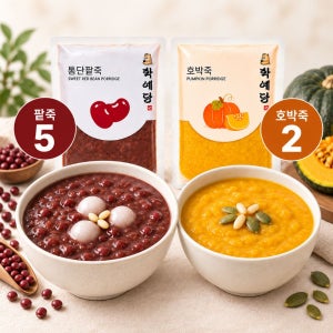 학예당 팥죽 호박죽 국내산 식사대용 간편식 혼합세트 팥5+호박2, 300g, 1개